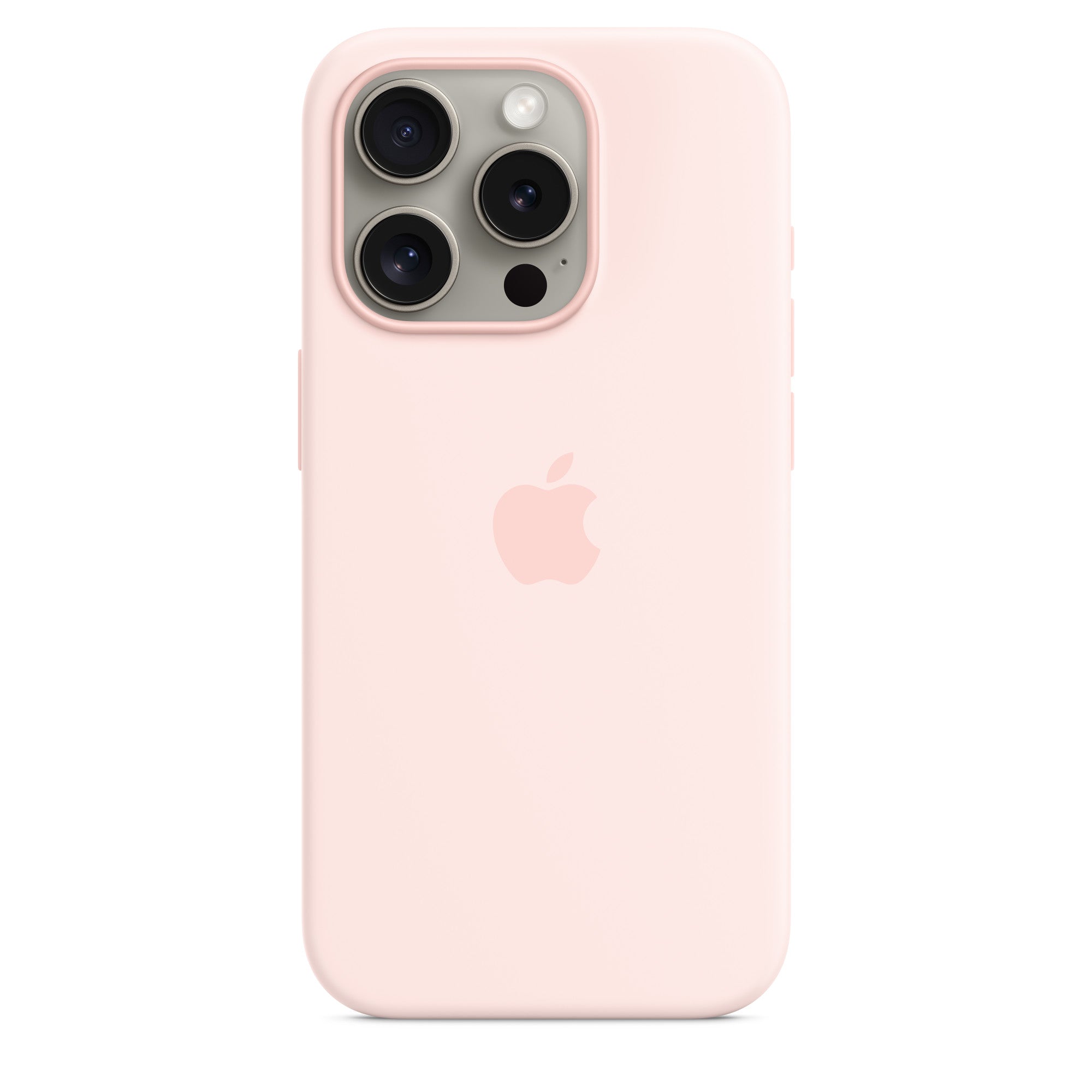 iphone 15 pro light pink silicone case