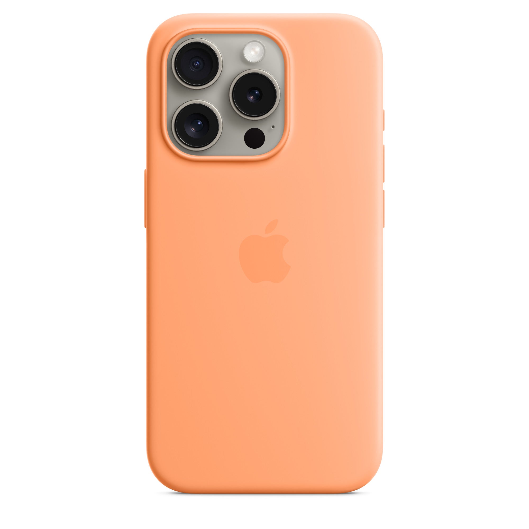 iphone 15 pro orange sorbet silicone case