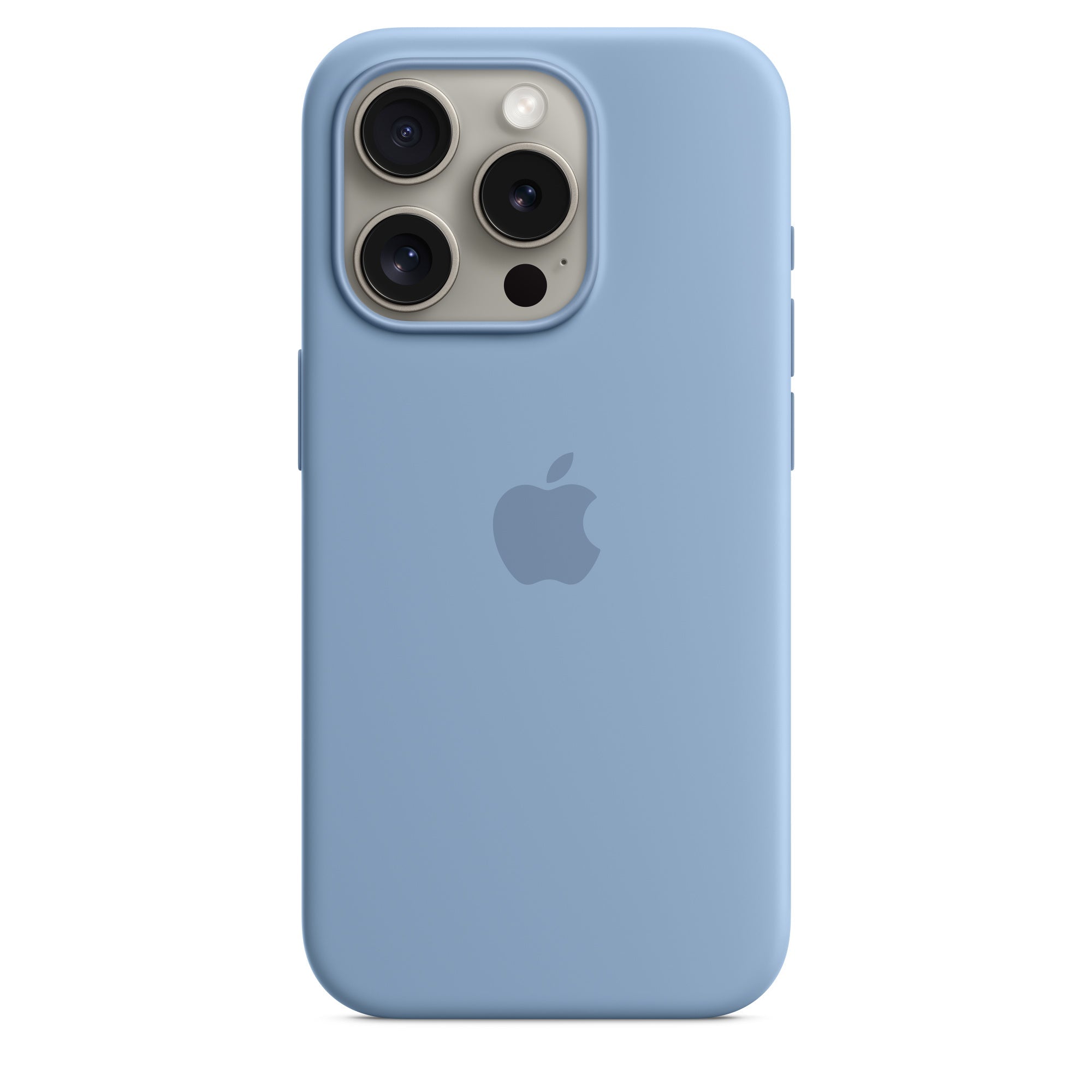 iphone 15 pro winter blue silicone case