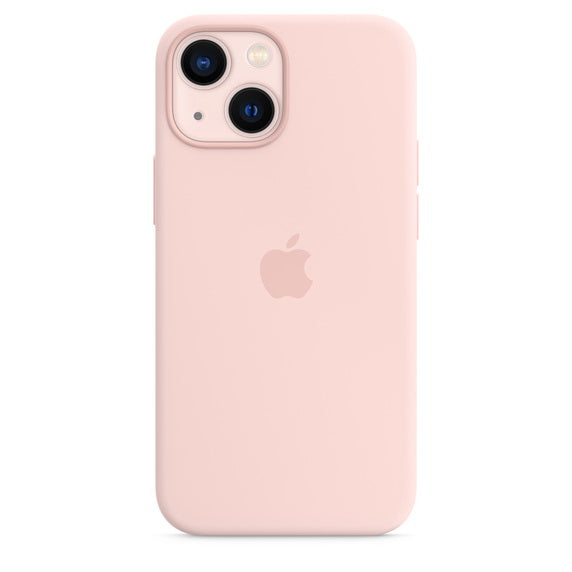 iphone 13 mini silicone case with magsafe#color_chalk-pink